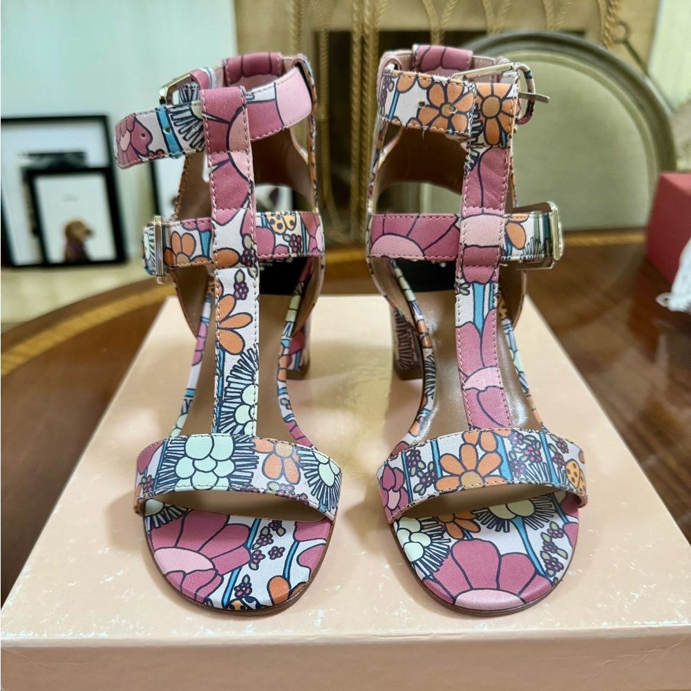 NIB Laurence Dacade Multicolor Floral Women's Sandals